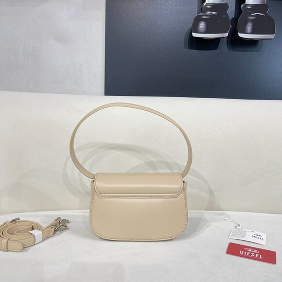 Diesel Cream-Colored Simple Brand Logo Shoulder Bag - Picture 2 of 9